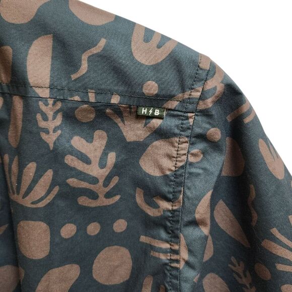 Howler Bros Mansfield Shirt Mens S Cotton Poly Distant Forms Dark Forest Print - Picture 8 of 16